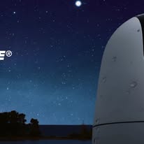 Sionyx night vision camera against a starlit sky