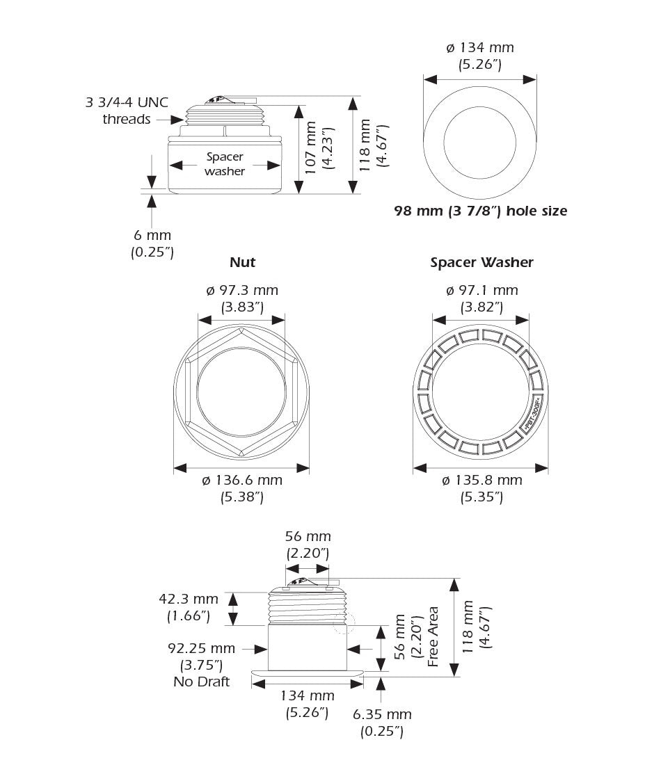 Airmar B175C-0-H 0d Tilt High CHIRP With MM Connector