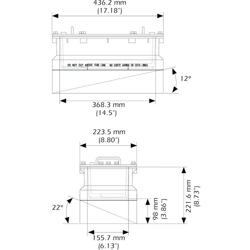 Airmar R599C-LM In Hull 3kW Low/Medium CHIRP No Connector