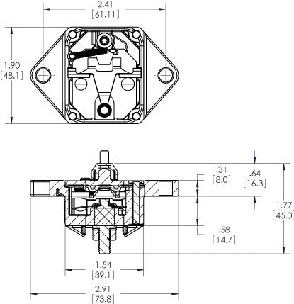 Blue Sea 285-Series 40 Amp Circuit Breaker Panel Mount