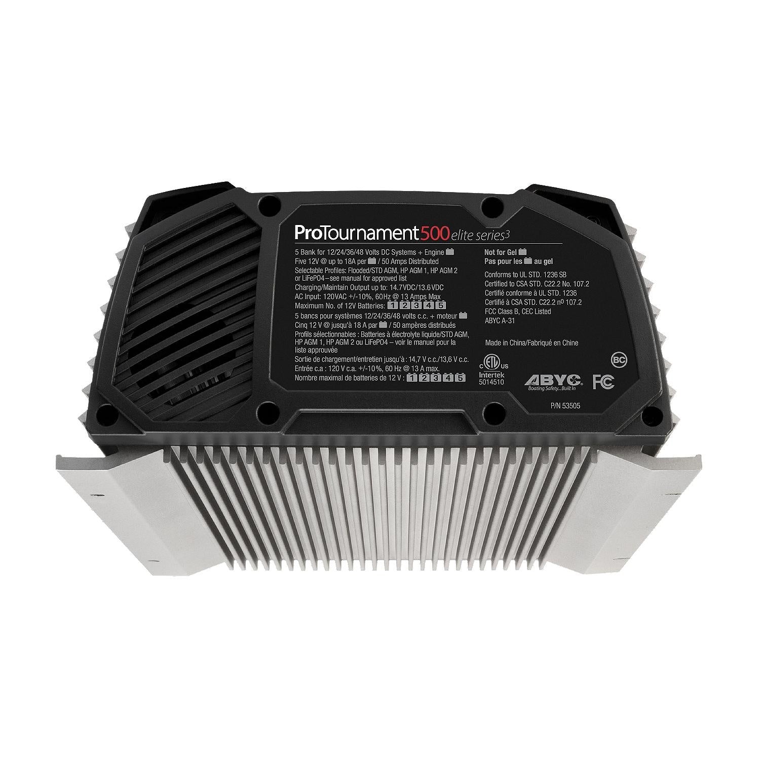 ProMariner ProTournament 500 50 Amp Battery Charger 12/24/36/48v 5 Bank 120v Input