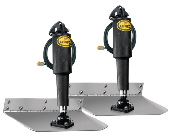 Lenco 12inx36in Standard Mount Trim Tab Kit 12v Requires Switch
