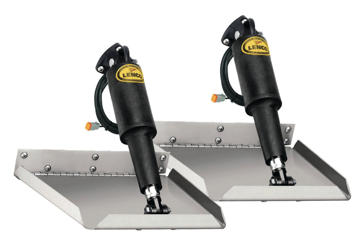 Lenco 9inx12in Edge Mount Trim Tab Kit 12v Requires Switch